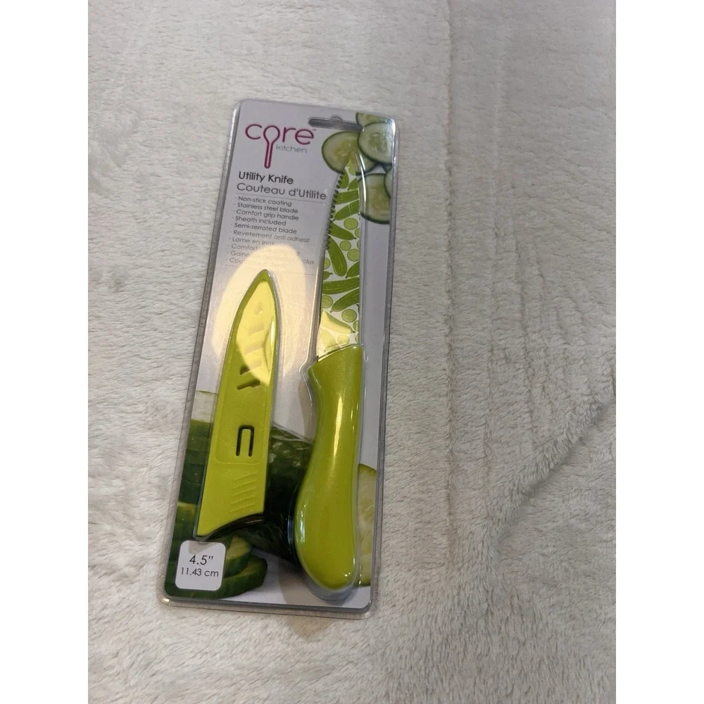 Core Kitchen Utility Knife Non-Stick Comfort Grip Handle New 4.5